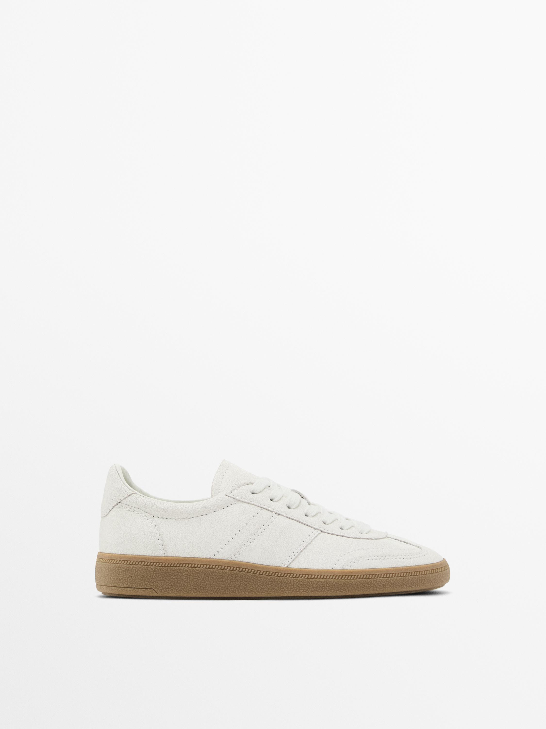 Crackled leather trainers
    
 $200.00 | Massimo Dutti US