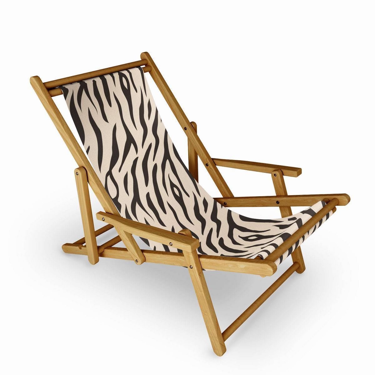 Avenie Tiger Stripes Sling Chair - Cream - Deny Designs | Target