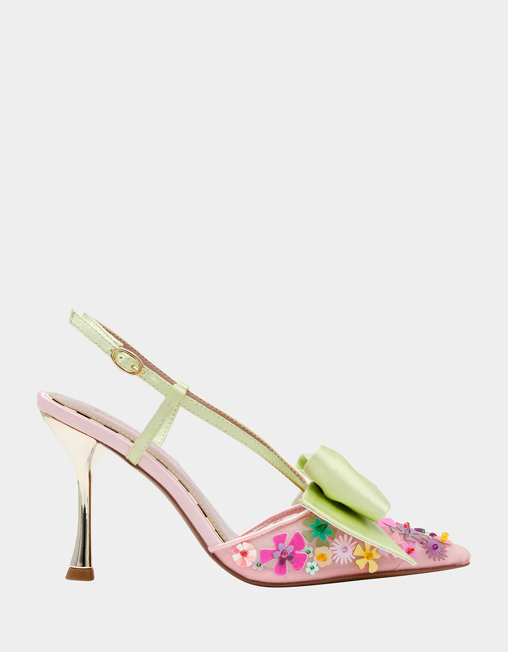 MELISA PINK MULTI Women's Floral Bow Stiletto Heel | Betsey Johnson