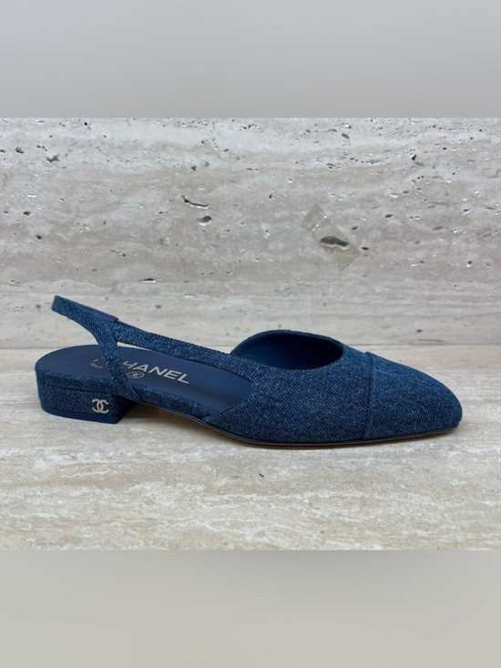 💙💙 CHANEL Denim Cap Toe CC Slingback Flats 2026 💙💙 | Poshmark