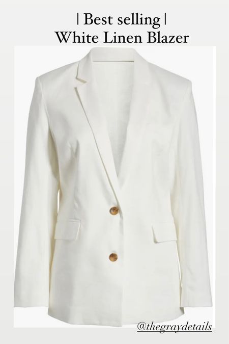 Best selling white linen blazer 

#LTKworkwear #LTKstyletip #LTKFind