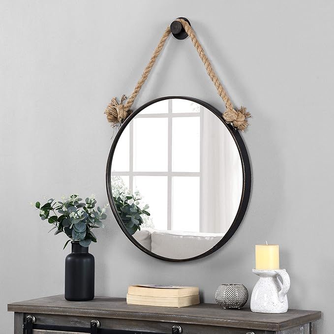 FirsTime & Co. Bronze Dockline Wall Mirror, Vintage Decor for Bedroom and Bathroom Vanity, Round,... | Amazon (US)