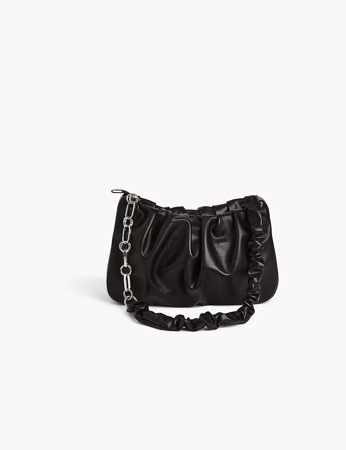 Faux-Leather Ruched Shoulder Bag | LaneBryant | Lane Bryant (US)