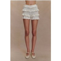 Amy Pointelle Knit Frill Bloomers - Ivory I MESHKI I Size L | MESHKI US