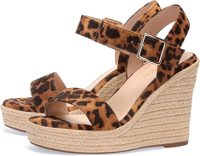 VICKI·VICKI Wedges for Women Platform Sandals Wedge Heels for Sandals Comfortable Summer Espadri... | Amazon (US)