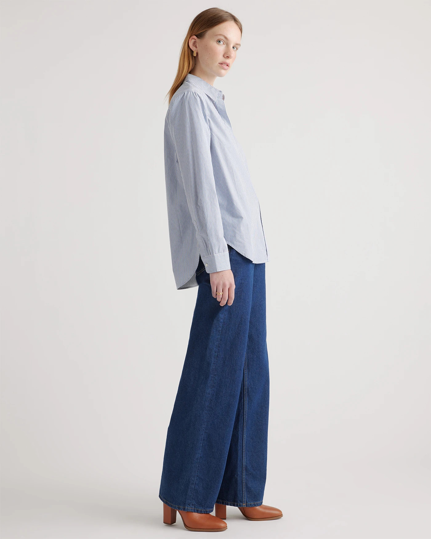 100% Organic Cotton Poplin Long Sleeve Shirt | Quince