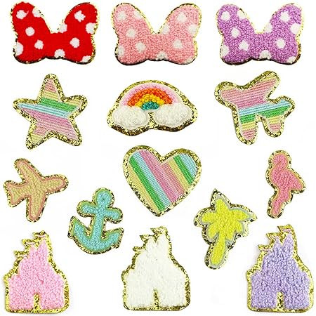 Amazon.com: 14 Pcs Iron on Patches Smiley Face Patch Cute Chenille Patches Decorative Repair Patc... | Amazon (US)