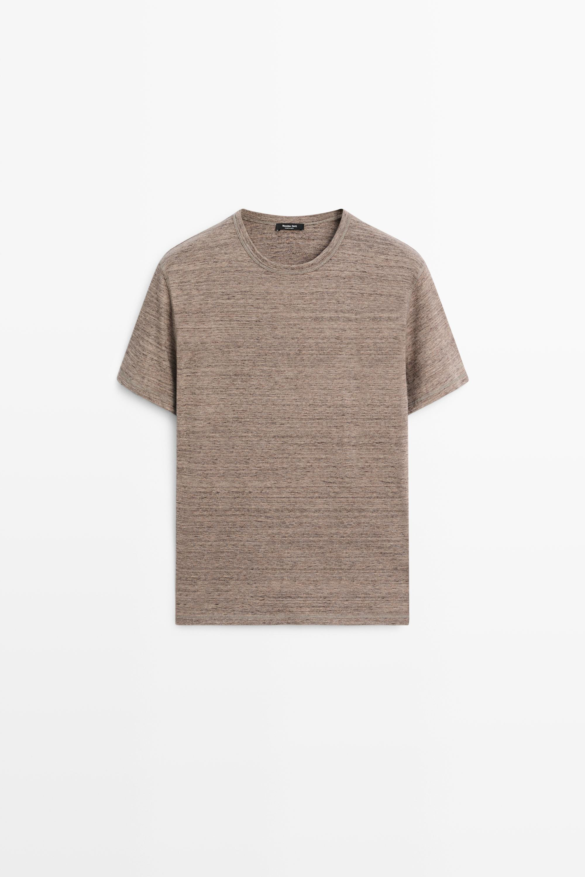 T-Shirt aus 100 % Baumwolle mit kurzen Ärmeln | Massimo Dutti DE