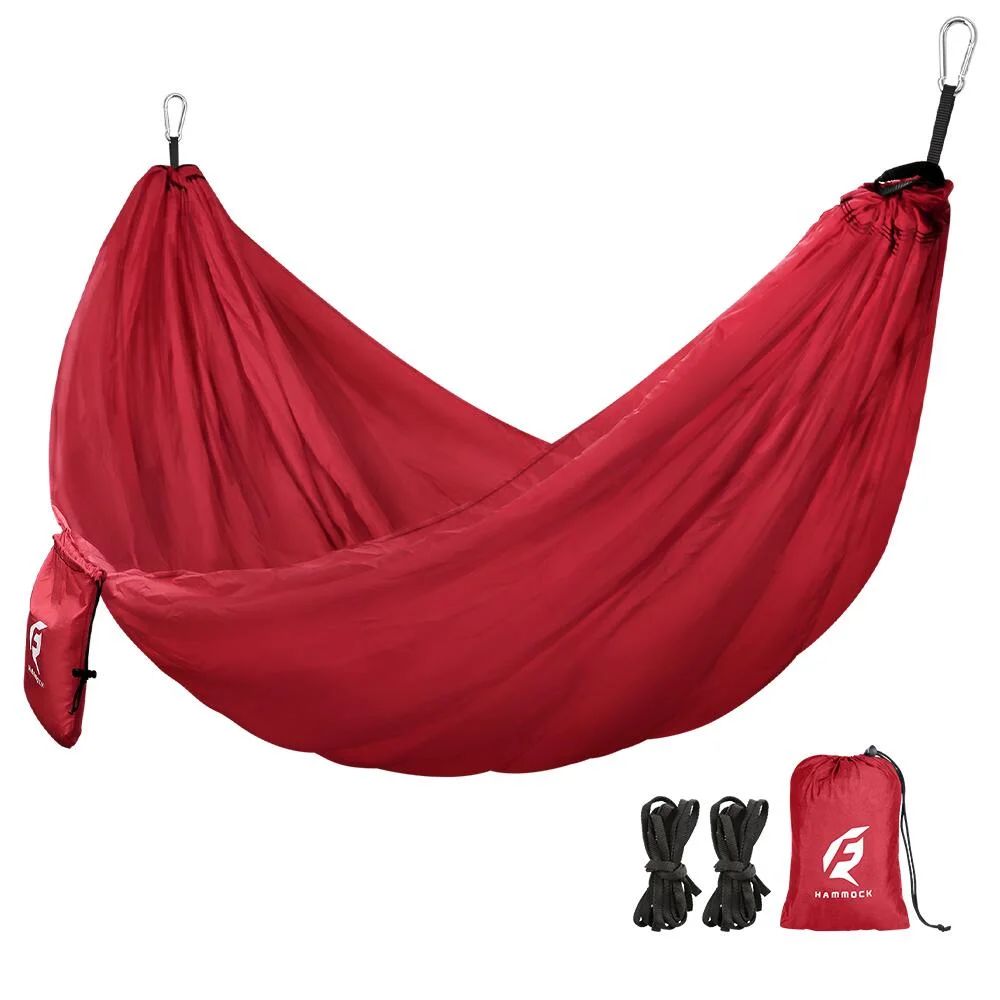 QUANFENG QF Single Camping Hammock with 10FT Tree Straps for Hiking, Travel, Backyard - 210T Nylo... | Walmart (US)