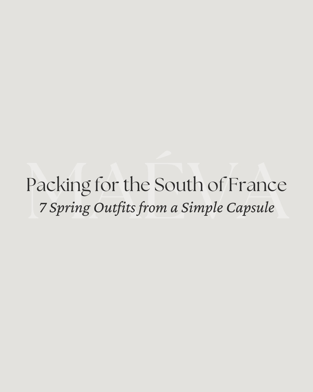 Packing for the South of France in spring? Here’s your capsule wardrobe base ☀️

This one’s inspired by the region I’m from, Languedoc-Roussillon! Coastal towns, quiet villages, and market mornings that make you slow down ☀️ While it’s rooted in that part of France, this capsule can easily work for other destinations or even as a refreshed take on your spring wardrobe! 

It’s usually a little warmer than Paris, but spring can still bring showers and windy days, especially in April. Things tend to warm up toward the end of May, but I always pack a few light layers just in case! 

This capsule is a starting point, it’s neutral, versatile, and easy to make your own! 

✔️ Add a pop of color with a scarf, purse, or lipstick ✔️ Swap in your favorite shoes or accessories ✔️ Layers are key! Spring weather can shift throughout the day ✔️ Leave room in your suitcase! You’ll definitely want to bring some treasures home! 

❤️ Comment SHOP to receive a DM with the link or head to the link in bio to shop the looks & more!

👉 Save this post for your next trip or use it as a starting point for your own timeless spring capsule wardrobe!

With Amour,

M. 

#LTKTravel #LTKSeasonal #LTKStyleTip