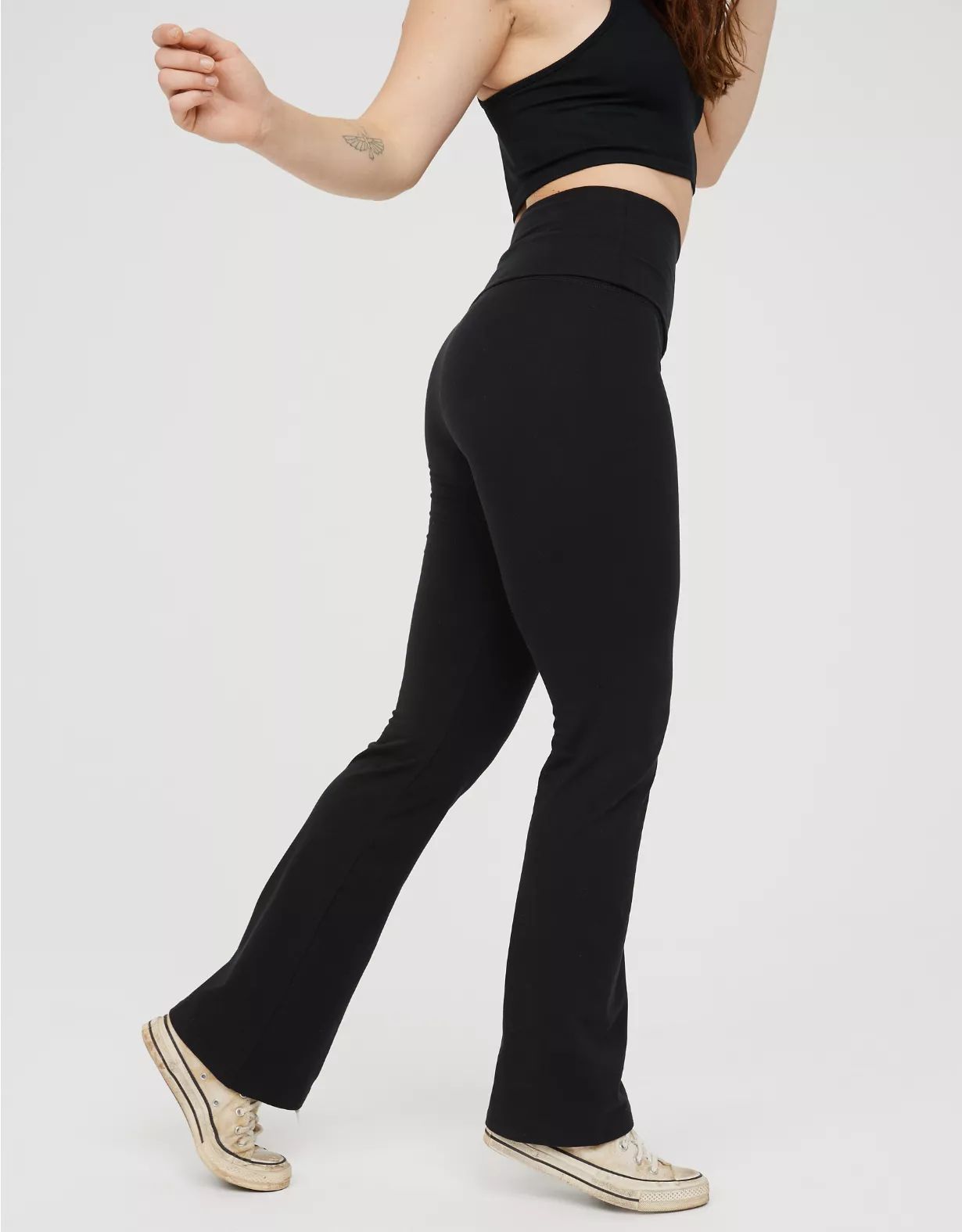 OFFLINE OG High Waisted Foldover Flare Legging | American Eagle Outfitters (US & CA)