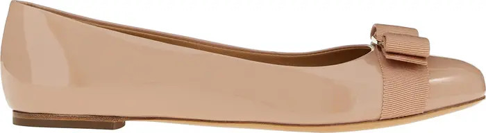FERRAGAMO Varina Leather Flat (Women) | Nordstrom | Nordstrom