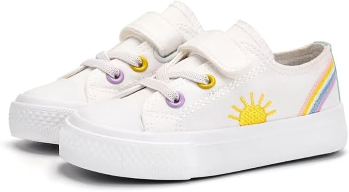 Boys and Girls Canvas Kid Shoes Adjustable Design Fashion Casual Sneakers | Amazon (US)