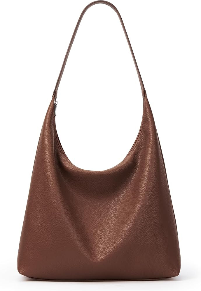 KALIDI Casual Tote Bag Vegan Leather Hobo Zipper Work Bag Weekender Shoulder for Women Shoulder T... | Amazon (US)