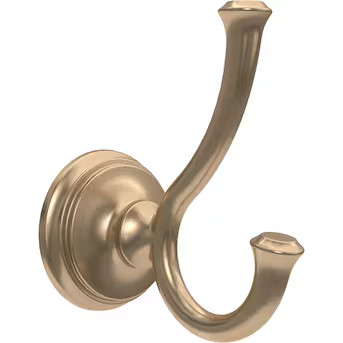 Delta Cassidy Champagne Bronze Double -Hook Wall mount Towel Hook | Lowe's