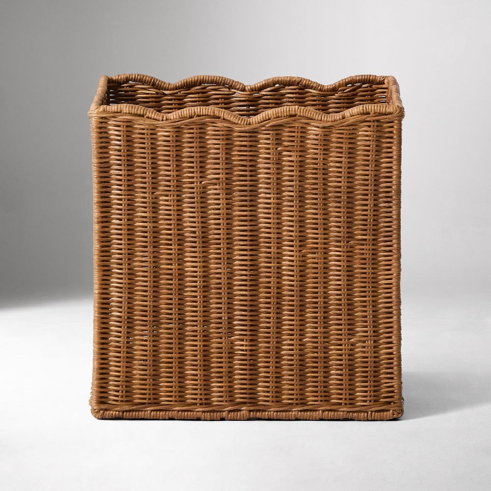 Scallop Rattan Bin | West Elm (US)