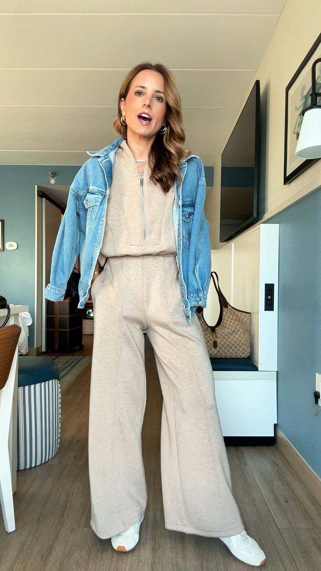 Expensive stuff that’s worth it! Code LISAMARIEXSPANX on Spanx first time purchases. Bathroom-friendly jumpsuit in XS petite. Denim jacket in XXS petite. My travel outfit of the day! Airport outfit. Gucci Mercato tote in large. Beis luggage.

#LTKootd #LTKTravel #LTKPetite