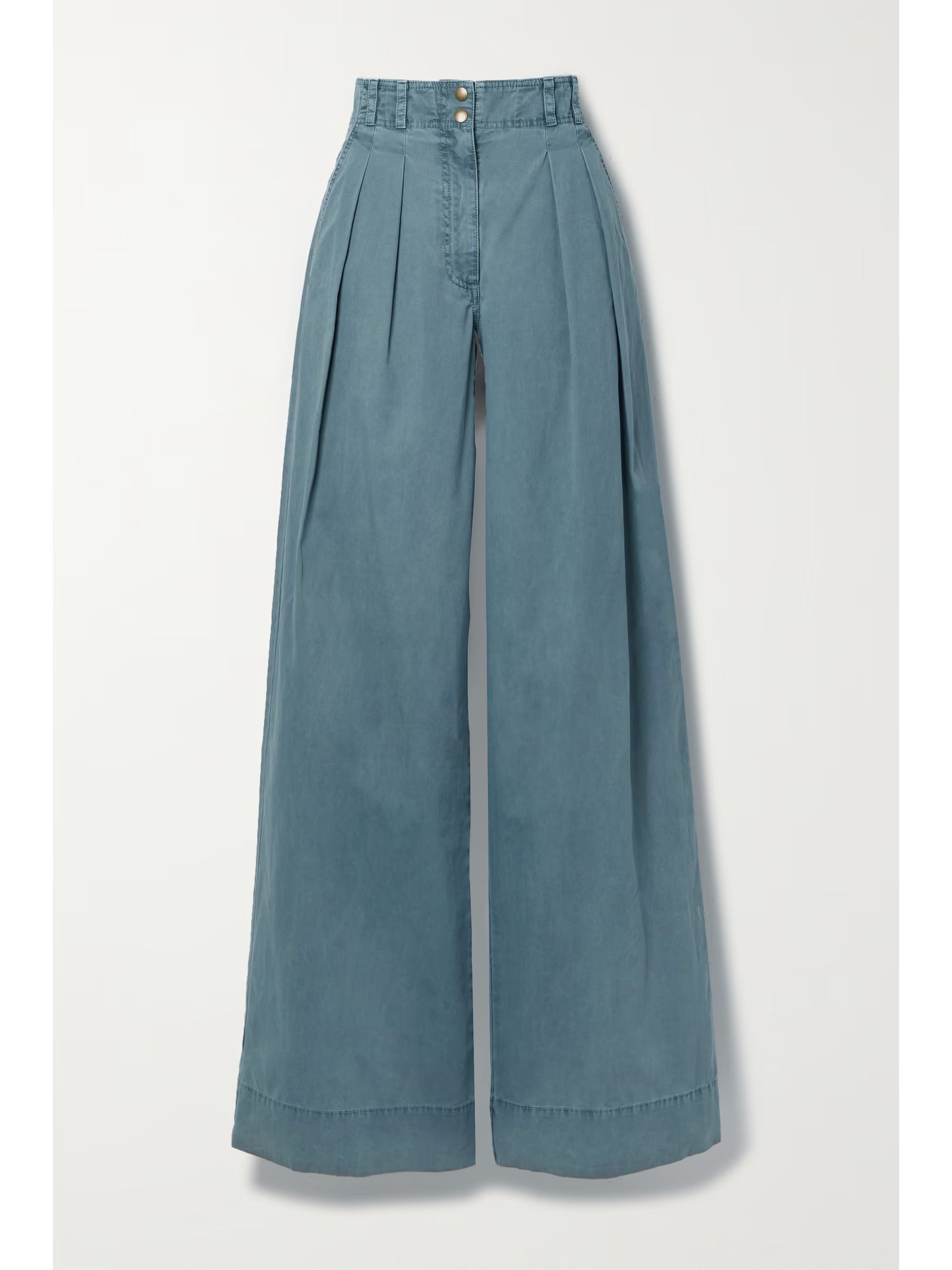 Claude pleated cotton-canvas wide-leg pants | NET-A-PORTER (US)