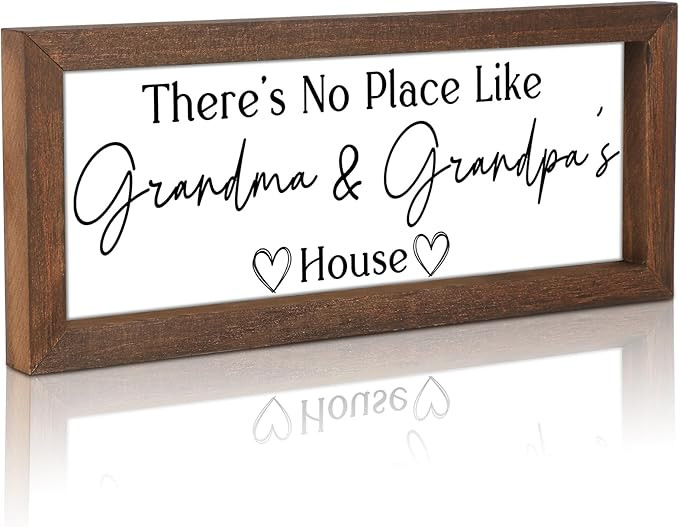 Yousoontic Grandparents Gift from Grandkids There's No Place Like Grandma & Grandpa's House Woode... | Amazon (US)
