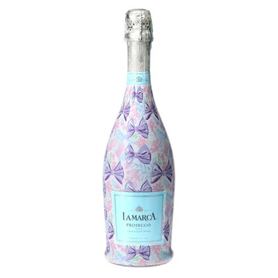 Lavender Lace Bows Prosecco Bottle Wrap | Beau Bottles