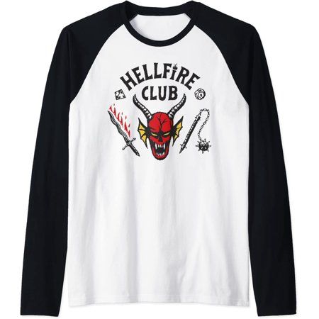 Borke 4 Hellfire Club Logo Raglan Baseball Tee | Walmart (US)