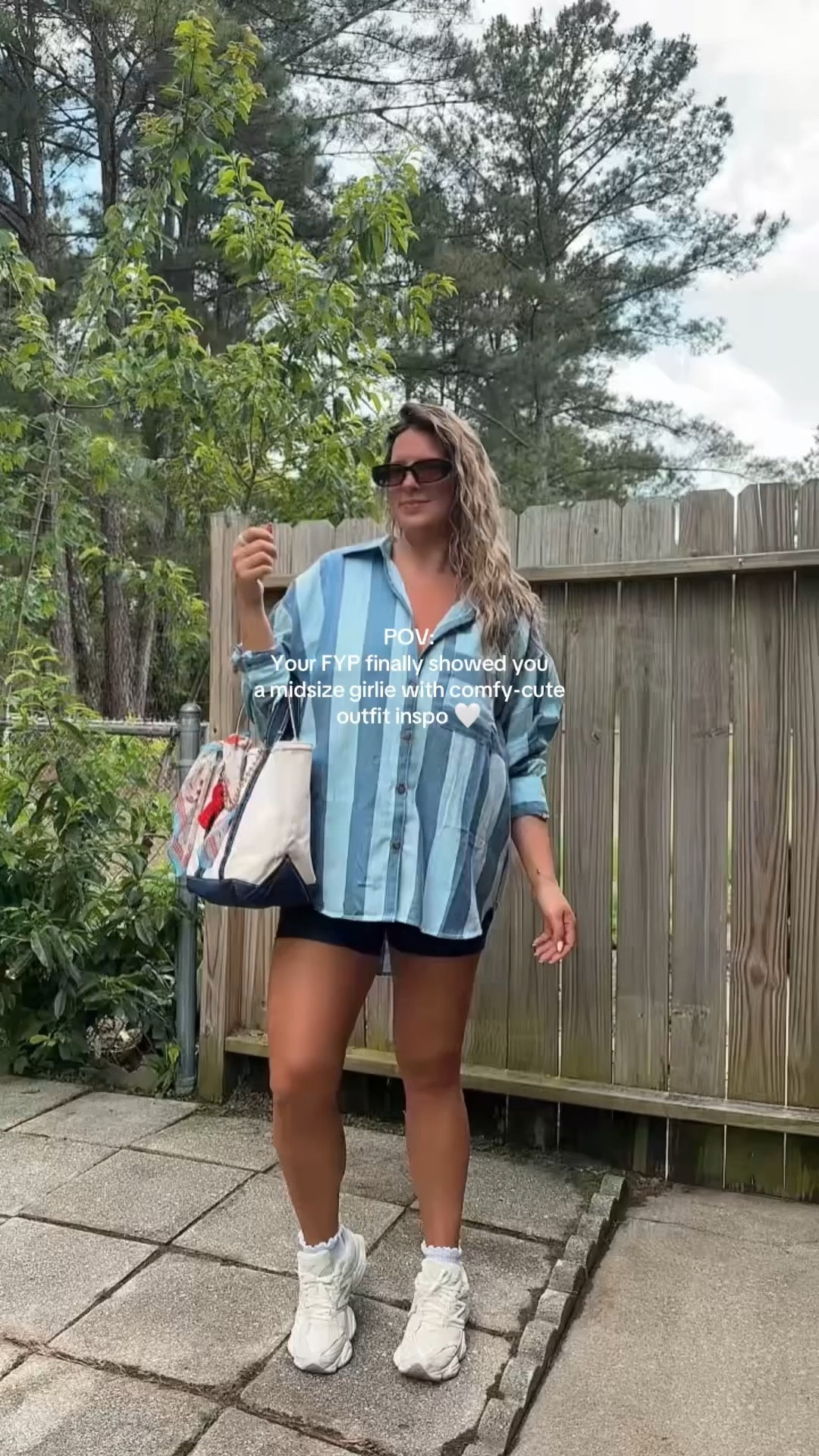 Easy breezy in this super cute oversized linen top from free people. Paired it with biker shorts and chunky sneakers💙✨

#LTKActive #LTKMidsize #LTKvlog