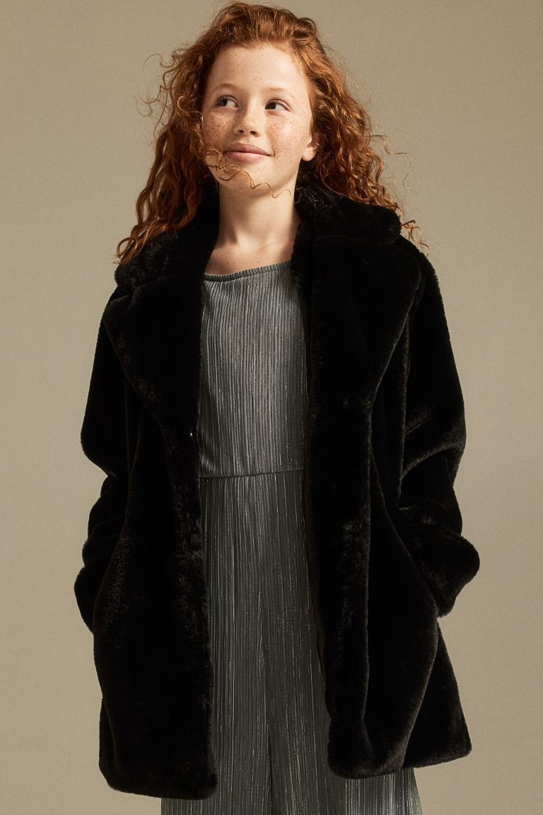 Fluffy Coat - Black - Kids | H&M US | H&M (US + CA)