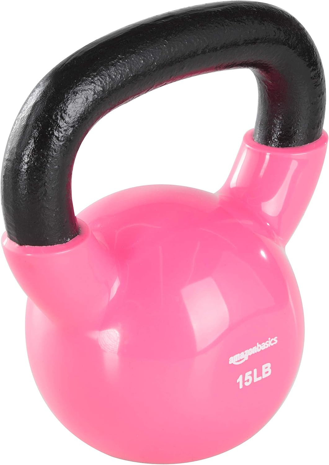 Amazon Basics Vinyl Coated Cast Iron Kettlebell Weight | Amazon (US)