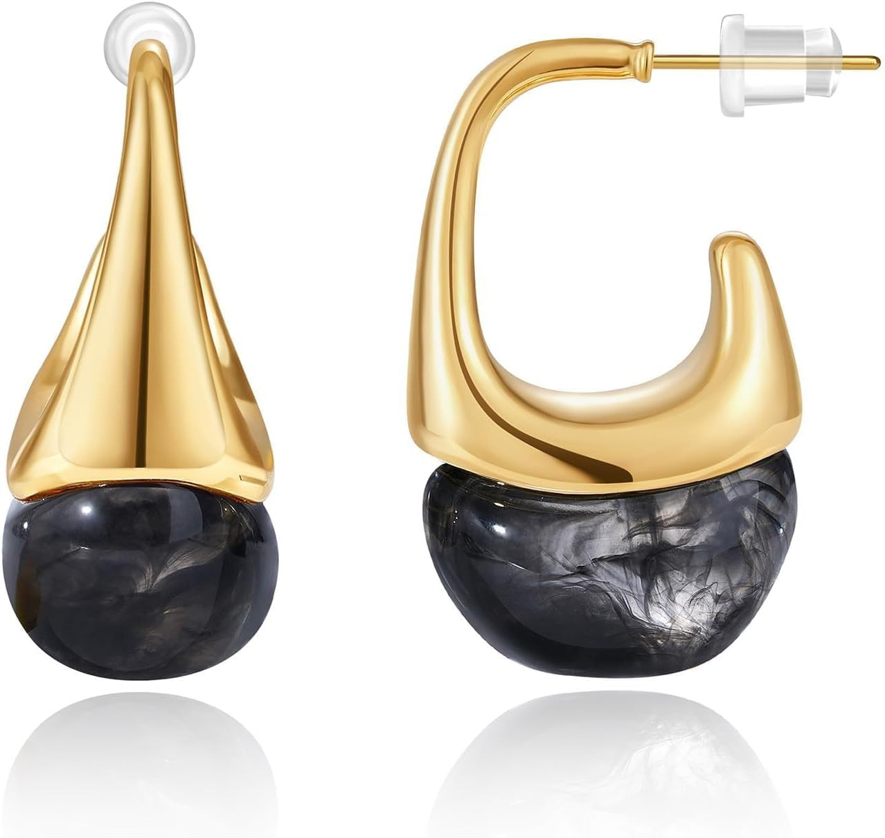 KELORIS PATH Acrylic Hoop Earrings for Women | Amazon (US)
