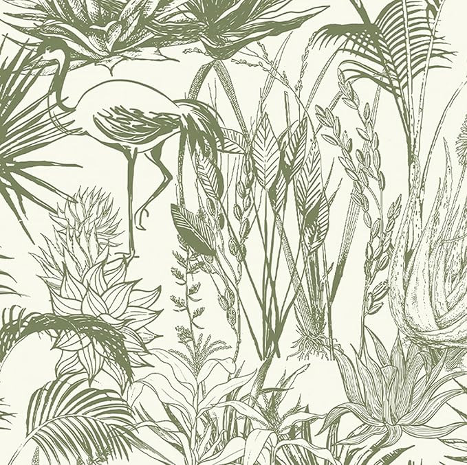 Timeet Green Leaf Wallpaper Peel and Stick Wallpaper Forest Wallpaper Green Contact Paper Jungle ... | Amazon (US)