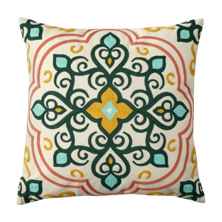 Better Homes & Gardens Medallion Square OD Throw, 19" x 19", Multicolor | Walmart (US)