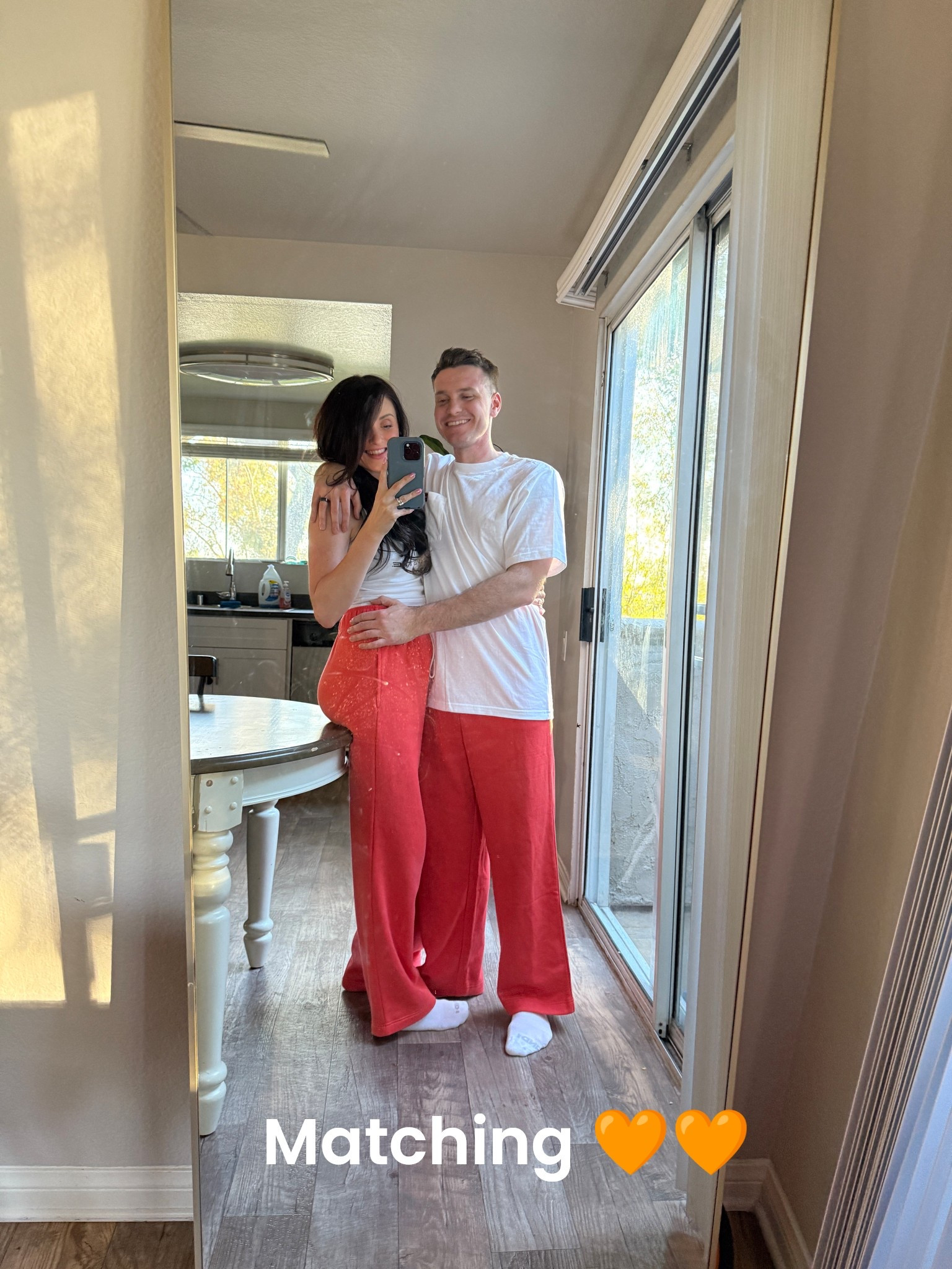 Matching with your person is the best, especially in sweats 🧡🧡🧡 .

#sweatpants #marriedoutfit #matchingset #matching #orange #cozyweather 

#LTKSaleAlert #LTKSeasonal #LTKMens