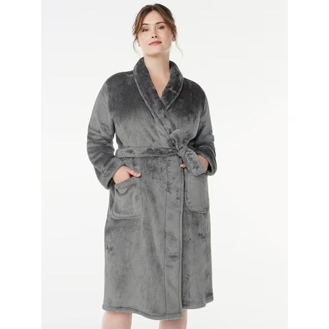 Joyspun Women's Plush Sleep Robe, Size S to 3X | Walmart (US)