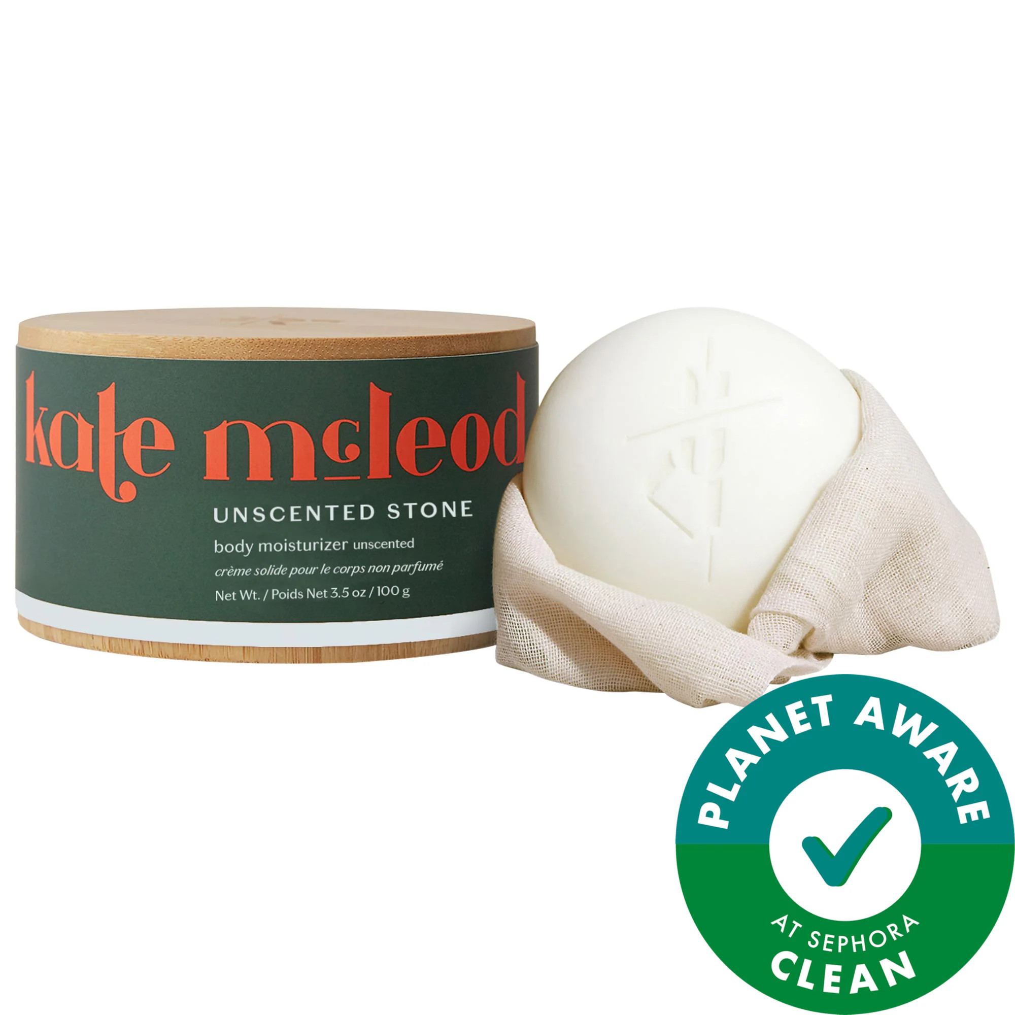 Kate McLeod The Body Stone - Deep Moisturizing Cocoa Butter Lotion Bar for Dry Skin Treatment Unscented 3.5 oz / 100 g | Sephora (US)