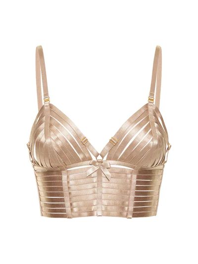 Bordelle - Bondage-belle crop top - Beige | Luisaviaroma | Luisaviaroma