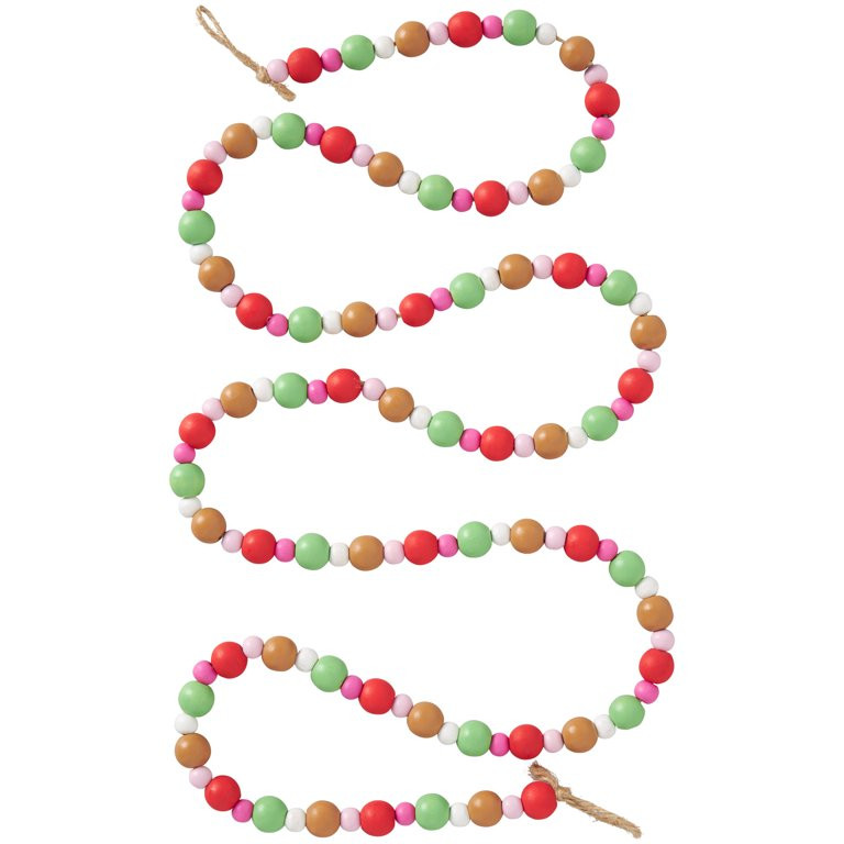 Multicolor Bright Mini Beaded Garland, 48 inch, by Holiday Time | Walmart (US)