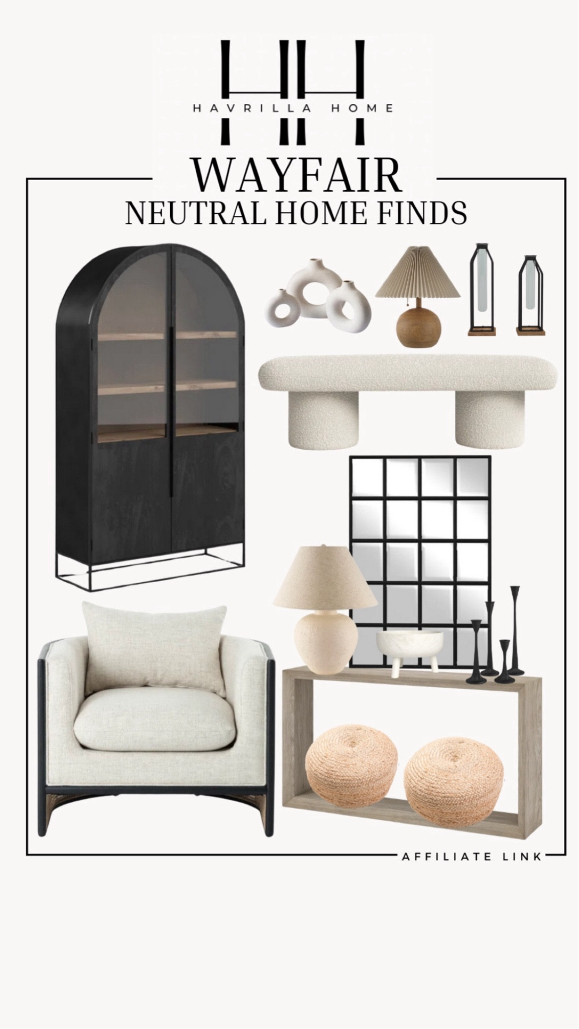 Wayfair neutral home fines, Wayfair, home, decor, Wayfair, living room, furniture, Wayfair, veteran, furniture, consult table, bedroom, furniture, table, coffee, table, arch cabinet, large mirror, ceramic lamp, accent chair, home decor, modern home decor, organic home decor. Follow @havrillahome on Instagram and Pinterest for more home decor inspiration, diy and affordable finds Holiday, christmas decor, home decor, living room, Candles, wreath, faux wreath, walmart, Target new arrivals, winter decor, spring decor, fall finds, studio mcgee x target, hearth and hand, magnolia, holiday decor, dining room decor, living room decor, affordable, affordable home decor, amazon, target, weekend deals, sale, on sale, pottery barn, kirklands, faux florals, rugs, furniture, couches, nightstands, end tables, lamps, art, wall art, etsy, pillows, blankets, bedding, throw pillows, look for less, floor mirror, kids decor, kids rooms, nursery decor, bar stools, counter stools, vase, pottery, budget, budget friendly, coffee table, dining chairs, cane, rattan, wood, white wash, amazon home, arch, bass hardware, vintage, new arrivals, back in stock, washable rug

#LTKstyletip #LTKhome #LTKsalealert

Follow my shop @havrillahome on the @shop.LTK app to shop this post and get my exclusive app-only content!

#liketkit 
@shop.ltk
https://liketk.it/4Ey5N

#LTKStyleTip #LTKSaleAlert #LTKHome