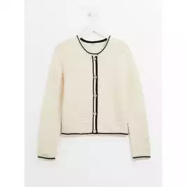 Buy Cream Textured Knitted Jacket 14 | Hoodies and sweatshirts | Tu | Tu Clothing