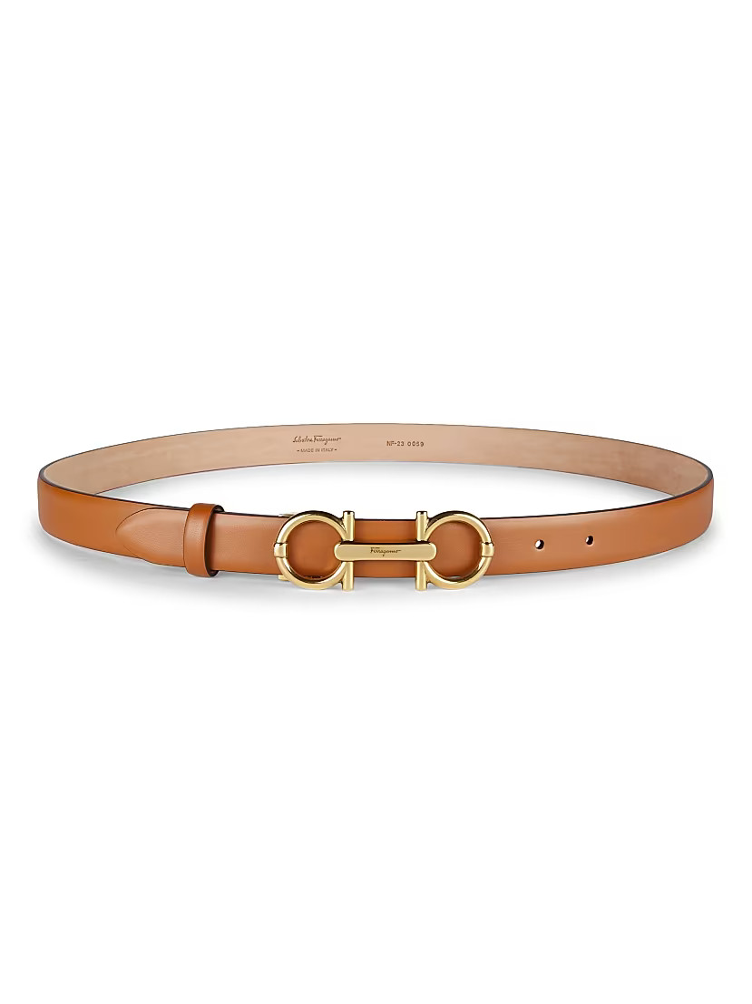 Gancini Leather Belt | Saks Fifth Avenue