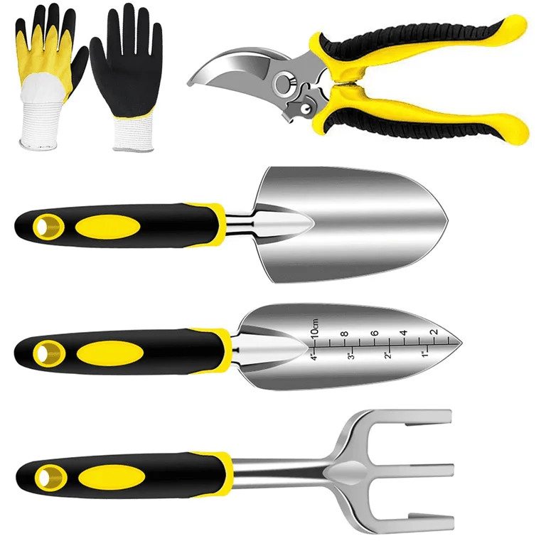 Garden Tools Set 5 Piece Floral Heavy Duty Gardening Tools with Pruning Shears / Hand Trowel / Tr... | Walmart (US)