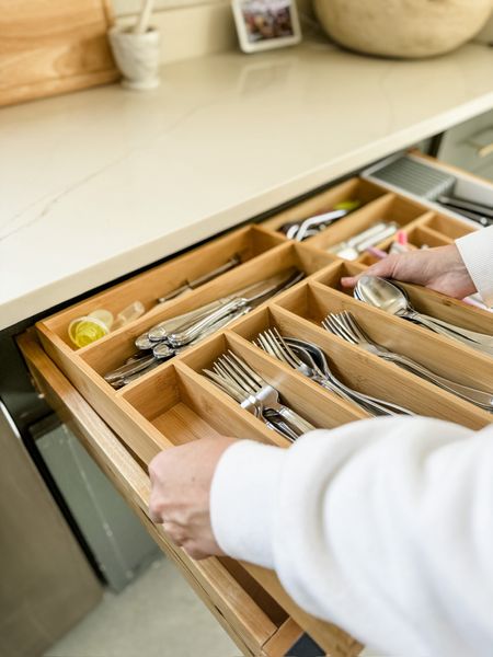 New Year, new kitchen drawer organization! I am loving this new bamboo silverware organizer. I purchased a couple to fit my wide set drawers. 

Storage, storage solutions, Cabinet organization, pantry organization, fridge containers, organization, drawer organizer, Amazon, Amazon home, Amazon must haves, Amazon finds, amazon favorites, Amazon home decor, kitchen organization, kitchen drawer bamboo organizing #amazon #amazonhome

#LTKfindsunder50 #LTKhome #LTKstyletip