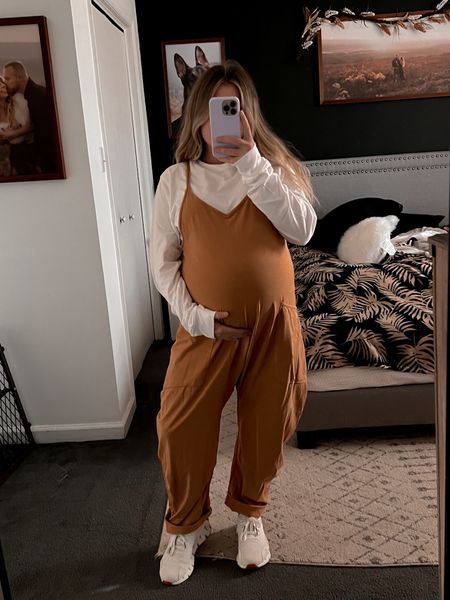 33 weeks with our baby boy. 
I have been LIVING in the free people movement hot shot onsie. It’s literally the perfect comfy maternity casual outfit. I wear a size XS! 

Maternity outfit, maternity wear, style the bump, bump style, pregnancy, pregnant, onsie, jumpsuit

#LTKunder100 #LTKbump #LTKbaby