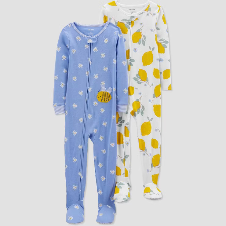 Carter's Just One You® Toddler Girls' 2pk Footed Pajama | Target