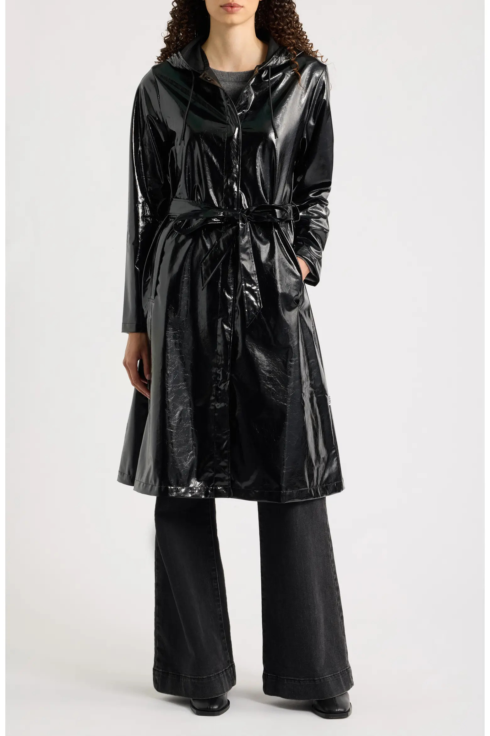 Rains Waterproof A-Line Long Raincoat (Women) | Nordstrom | Nordstrom