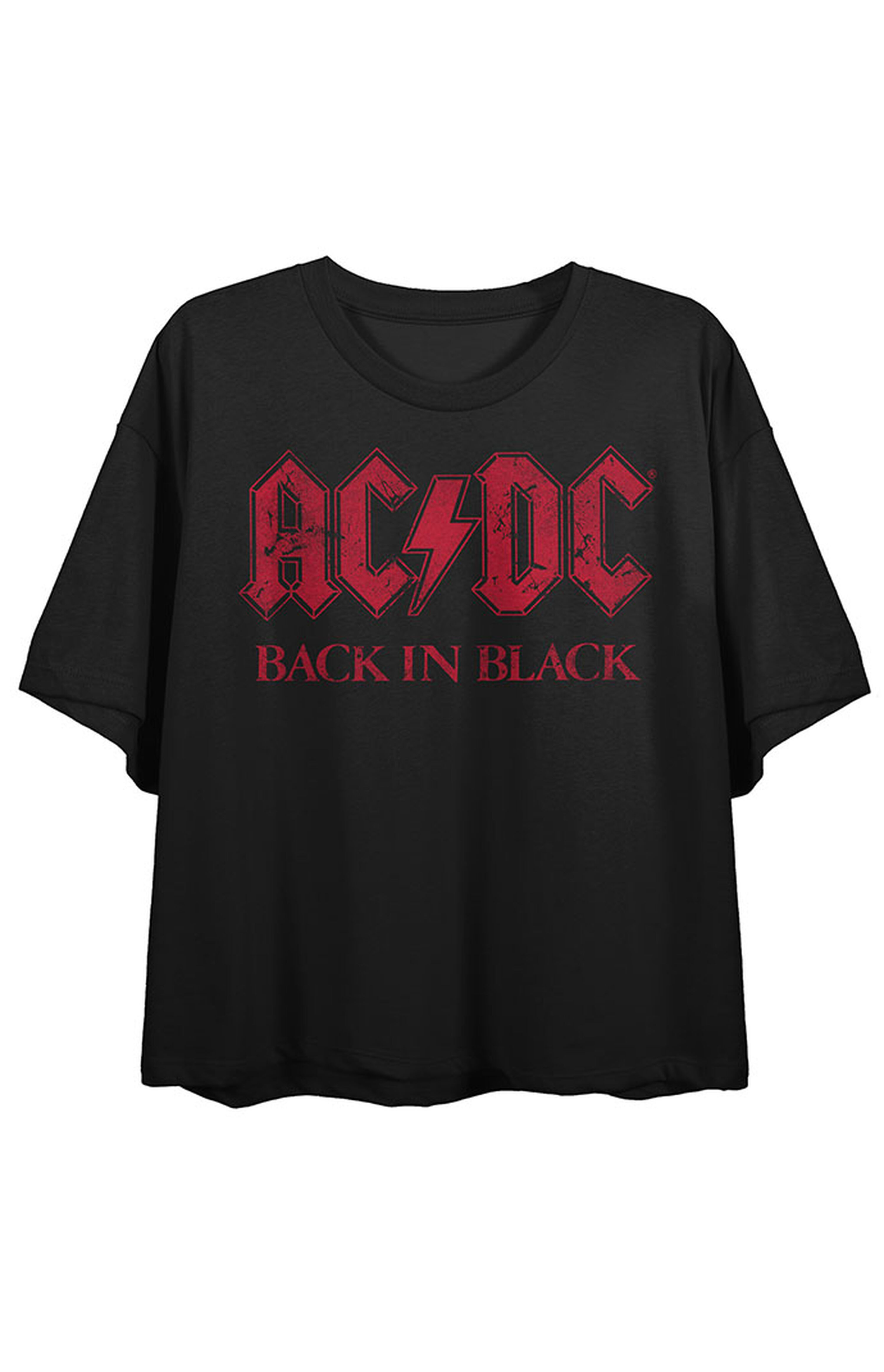 ACDC Back in Black Cropped T-Shirt | PacSun