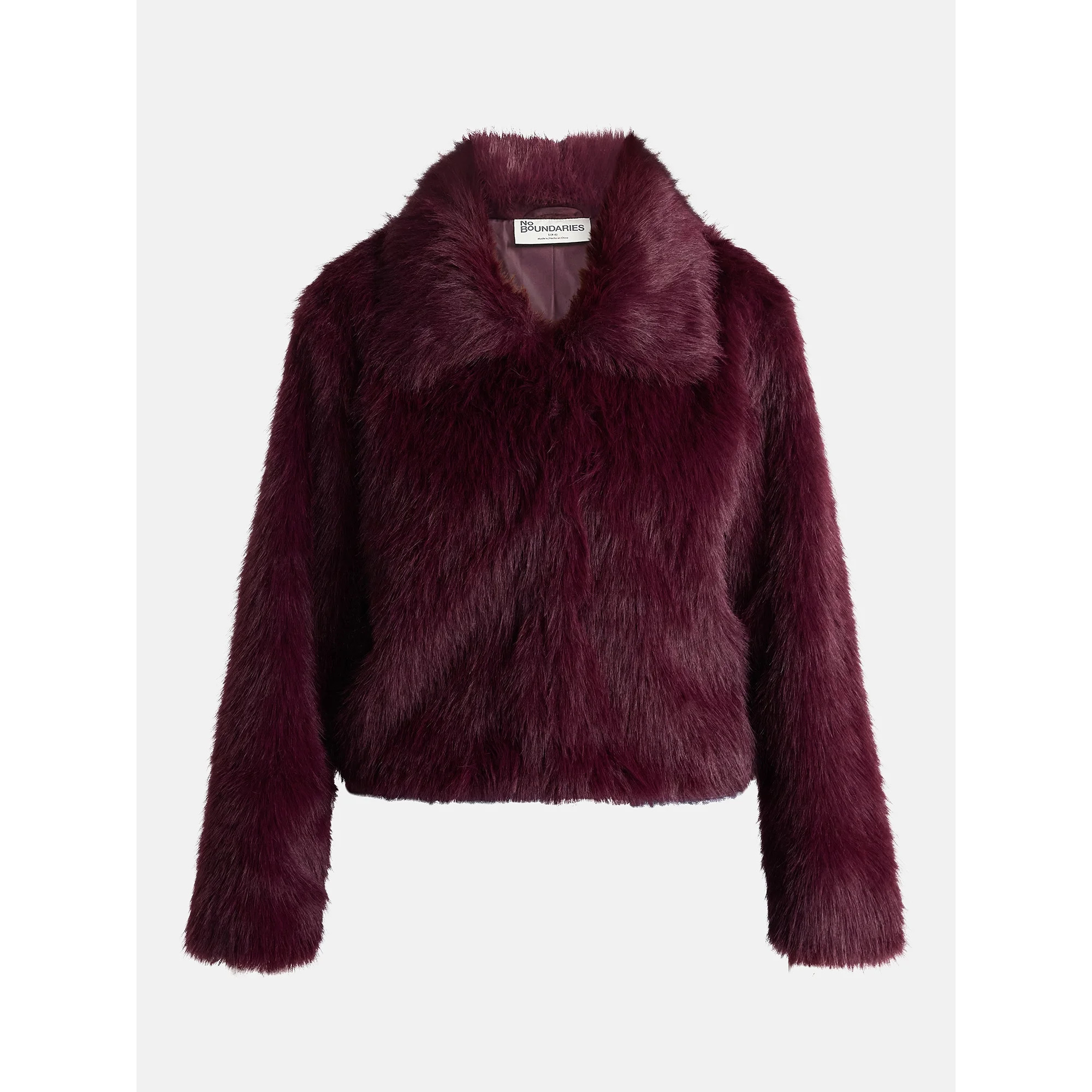 No Boundaries Faux Fur Coat, Women's and Plus | Walmart (US)