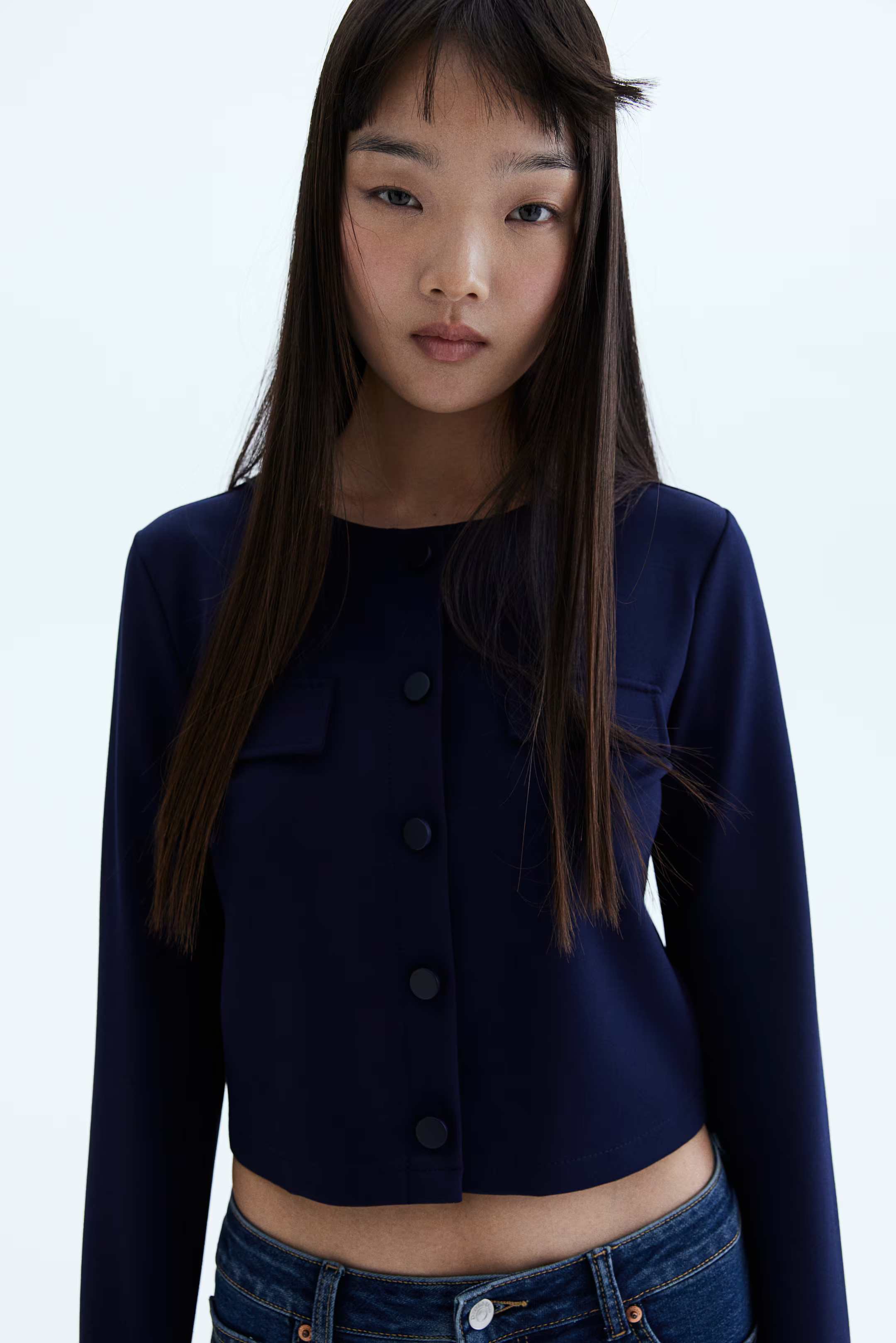 Pocket-Detail Jersey Cardigan | H&M (US + CA)