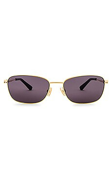 Bottega Veneta Split Rectangular Sunglasses in Gold from Revolve.com | Revolve Clothing (Global)