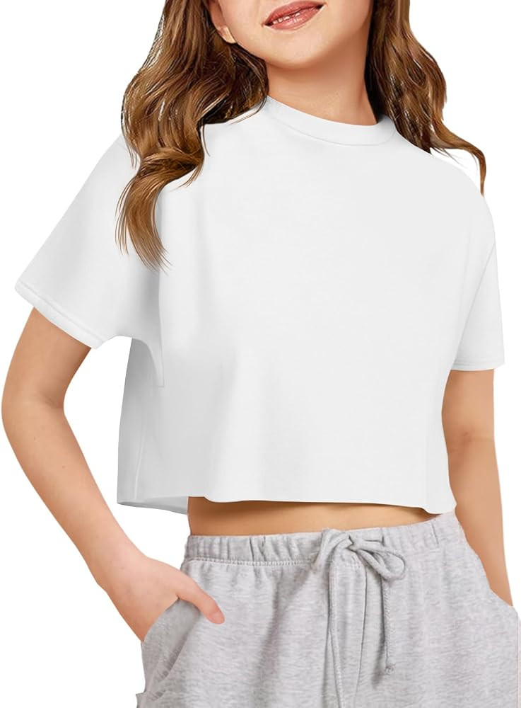 Light Soft Fabric, Crew Neck, Drop Shoulder, Loose Fit, Easy Matching, Cute Basic Tees, Comfort &... | Amazon (US)