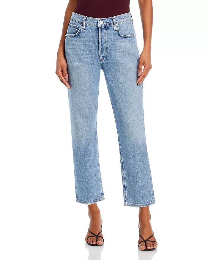 Riley High Rise Cropped Straight Jeans in Hassle | Bloomingdale's (US)